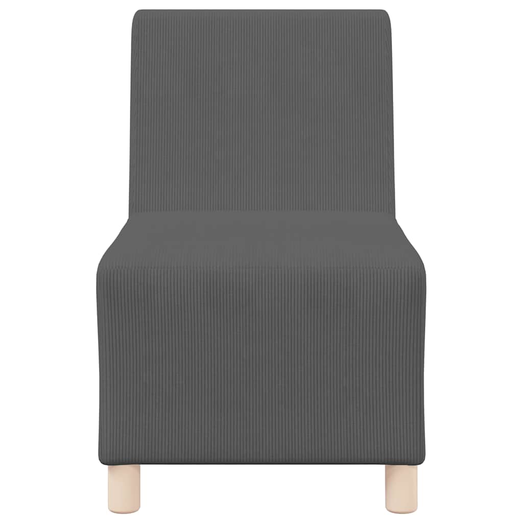 Sofa Chiar 3 pcs Gri închis 55 x 74 x 82 cm Țesătură de catifea GartenMobel Dekor