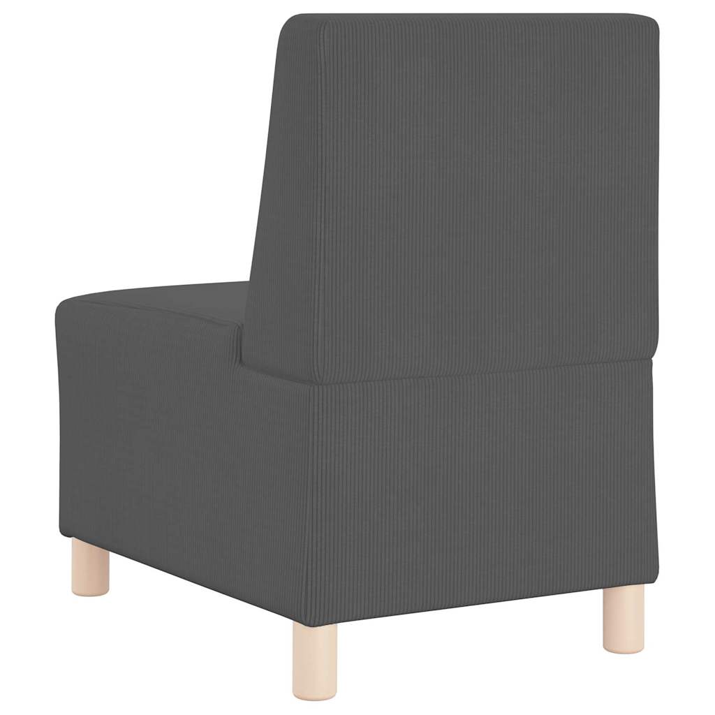 Sofa Chiar 3 pcs Gri închis 55 x 74 x 82 cm Țesătură de catifea GartenMobel Dekor