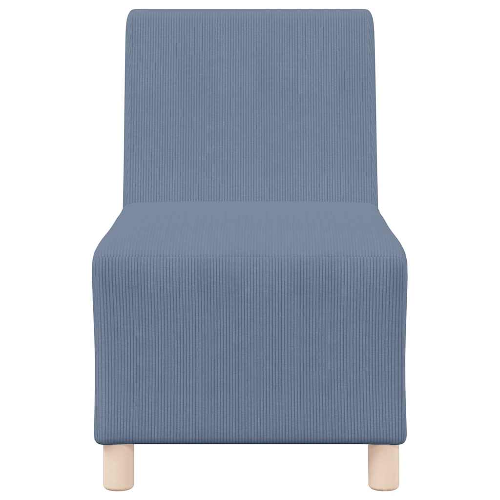 Sofa Chiar 3 pcs albastru 55 x 74 x 82 cm Țesătură de catifea GartenMobel Dekor
