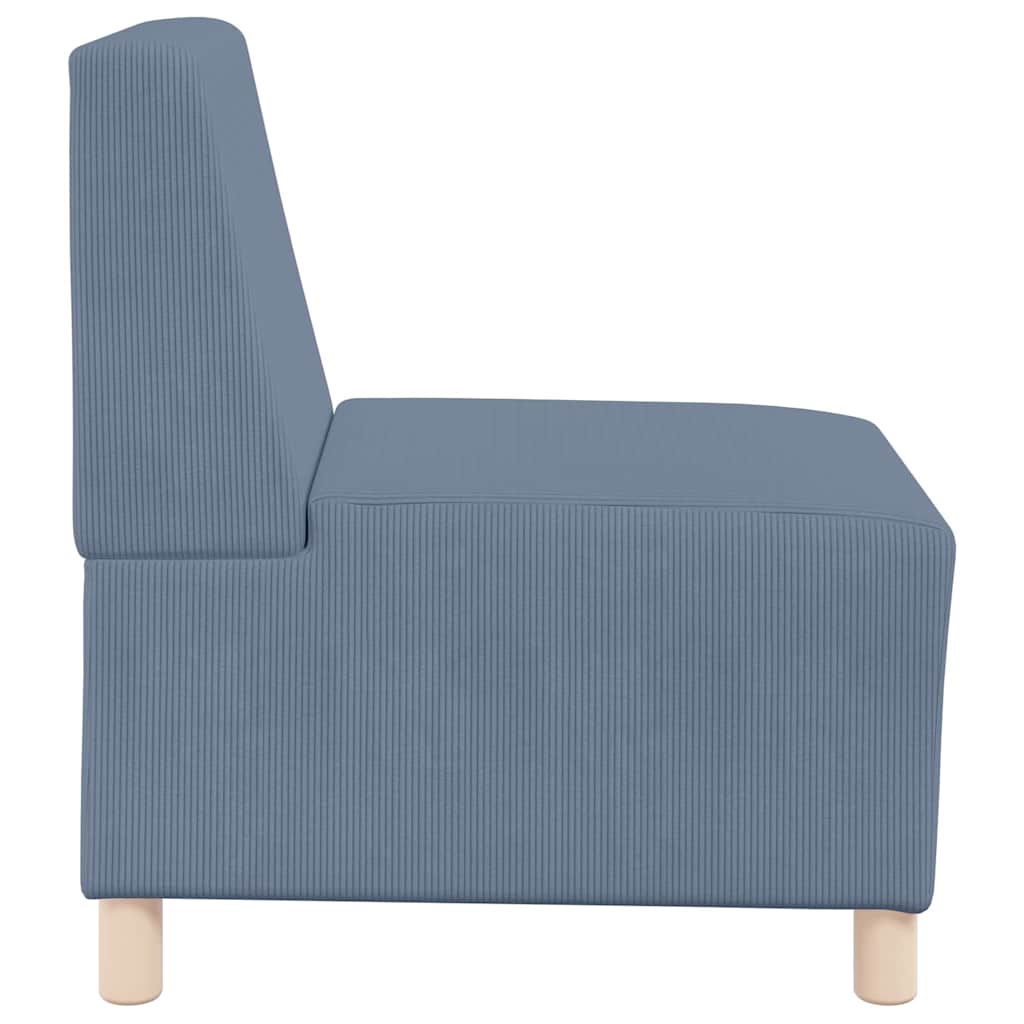 Sofa Chiar 3 pcs albastru 55 x 74 x 82 cm Țesătură de catifea GartenMobel Dekor