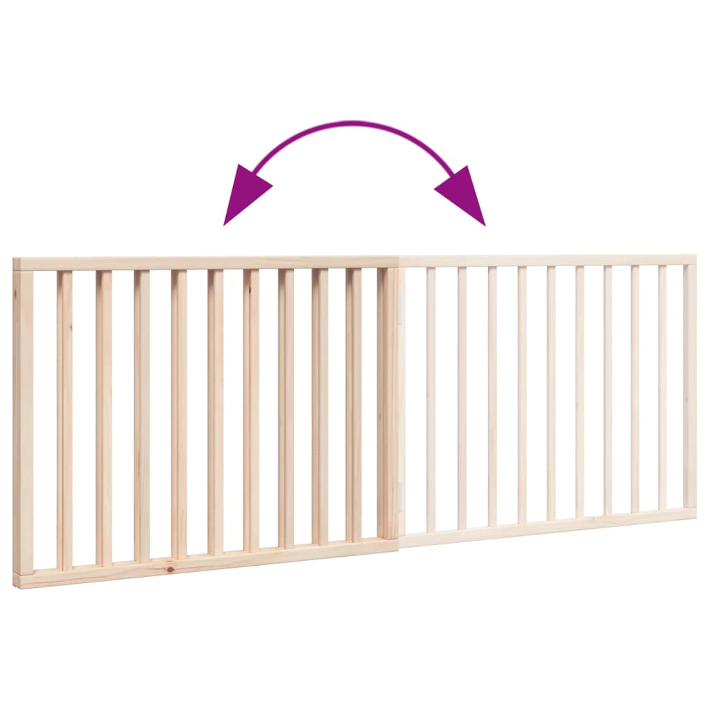 Poartă pentru câini pliabilă, 2 panouri, 160 cm, lemn de plop GartenMobel Dekor
