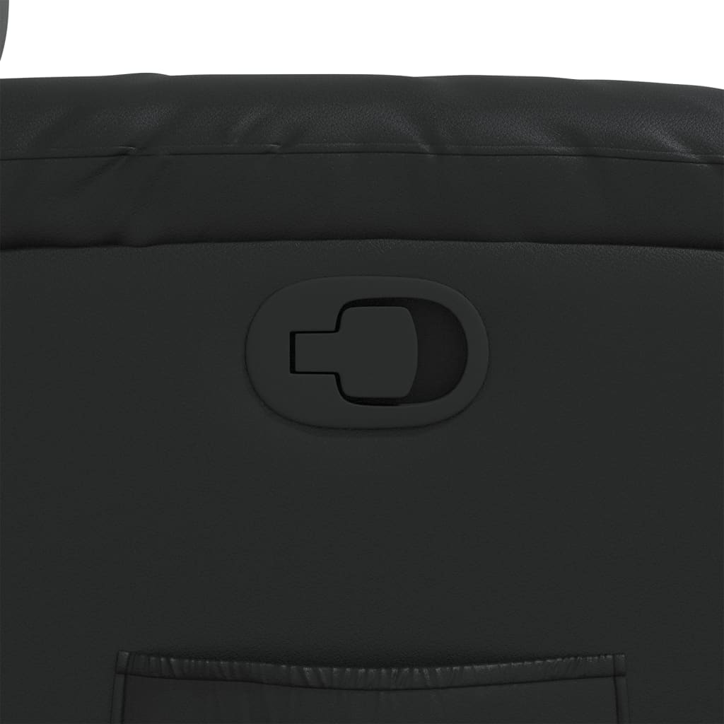 Fotoliu rabatabil, negru, piele ecologică GartenMobel Dekor