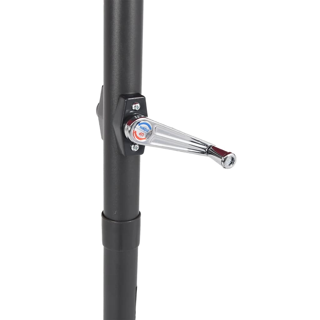 Umbrelă soare de grădină stâlp din oțel/LED roșu 225x225x212cm GartenMobel Dekor