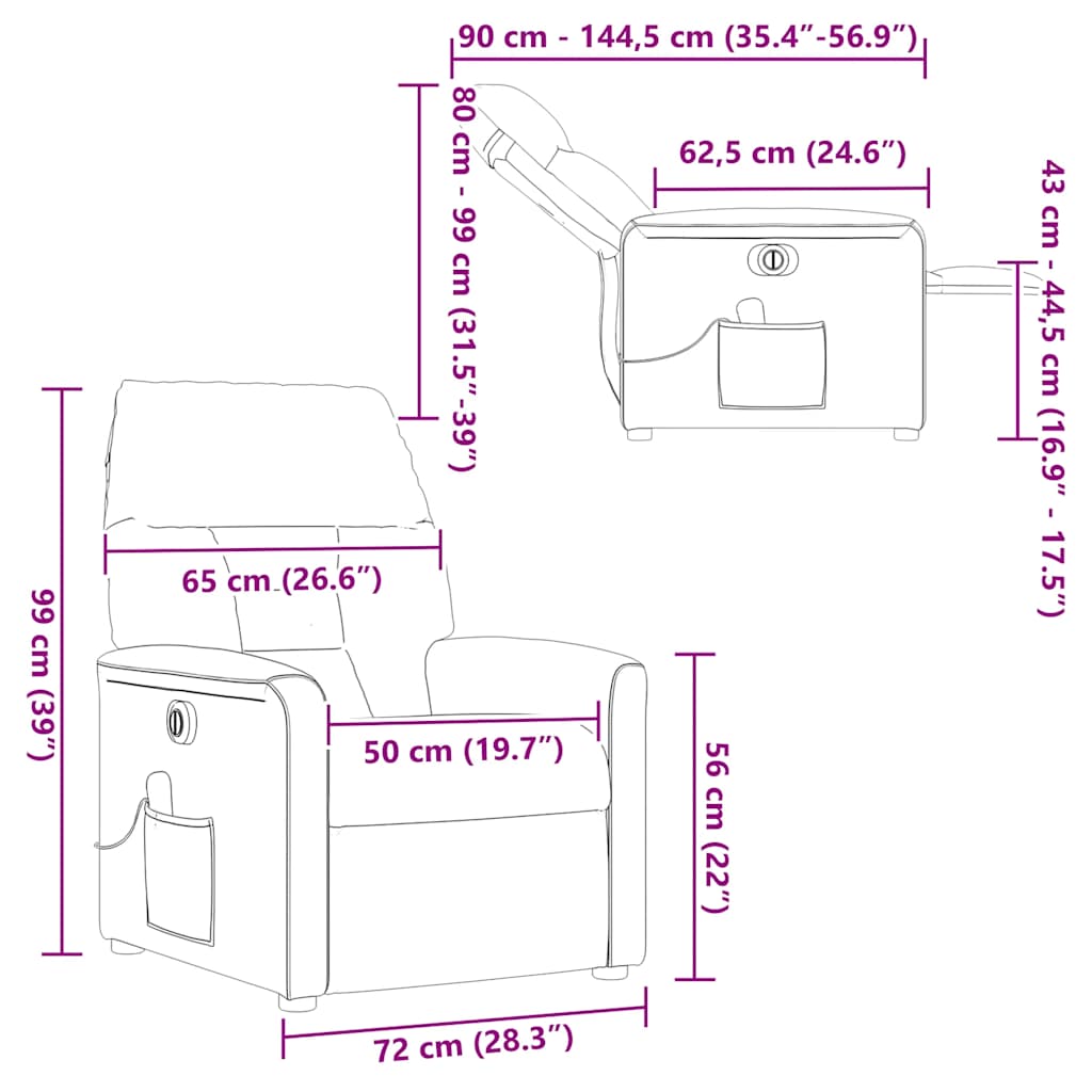 Fotoliu rabatabil, gri deschis, material textil GartenMobel Dekor