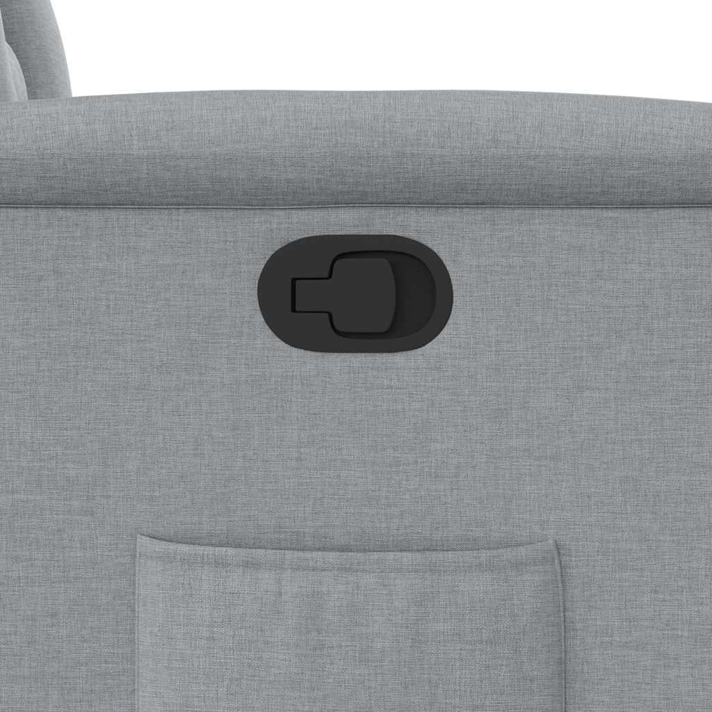 Fotoliu rabatabil, gri deschis, material textil GartenMobel Dekor