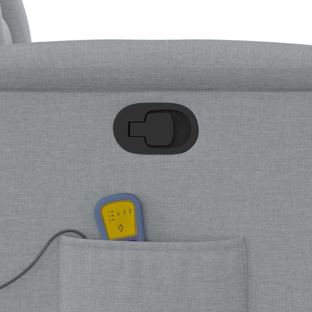 Fotoliu de masaj rabatabil, gri deschis, textil GartenMobel Dekor