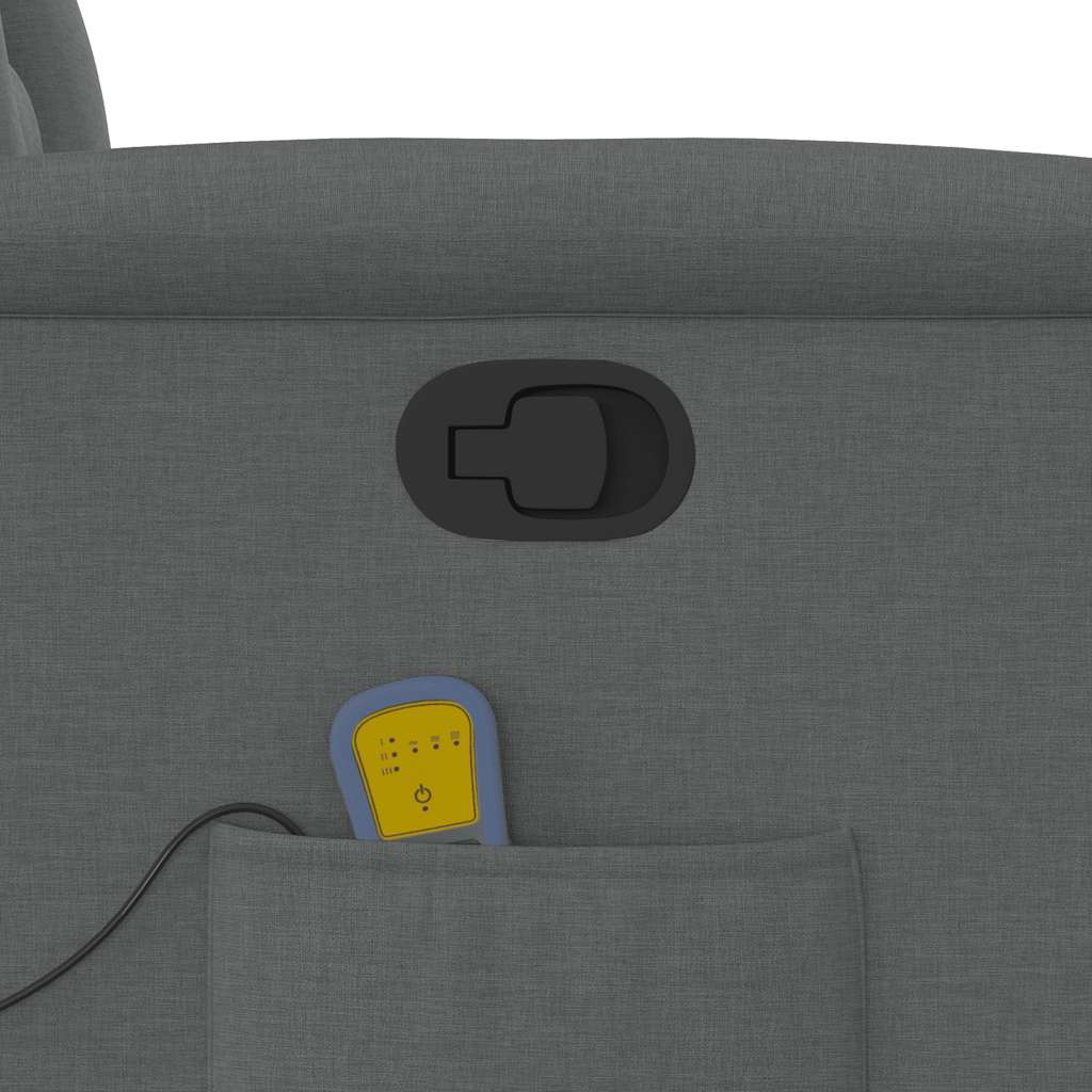 Fotoliu de masaj rabatabil, gri închis, material textil GartenMobel Dekor
