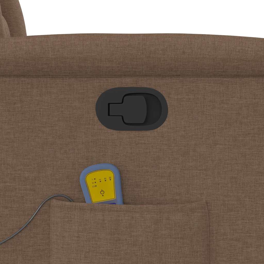 Fotoliu de masaj rabatabil, maro, material textil GartenMobel Dekor