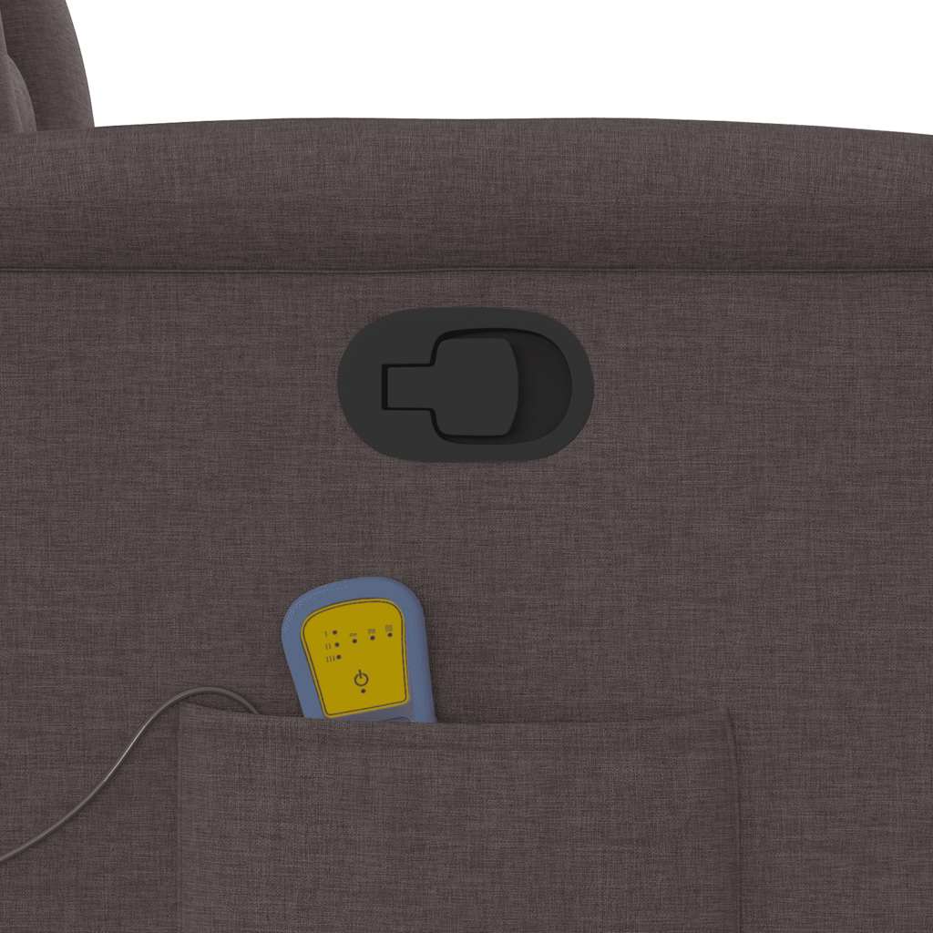 Fotoliu de masaj rabatabil, maro închis, material textil GartenMobel Dekor