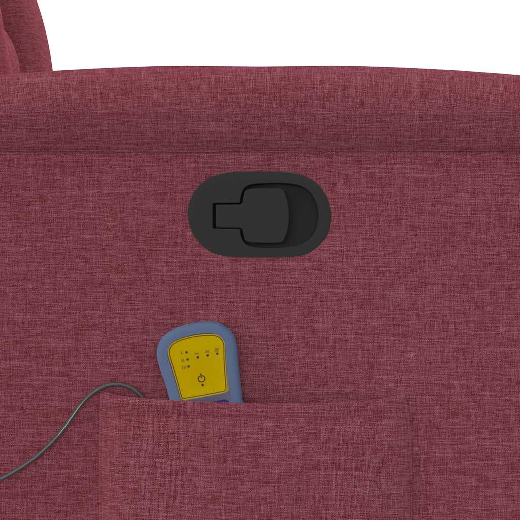 Fotoliu de masaj rabatabil, roșu vin, material textil GartenMobel Dekor