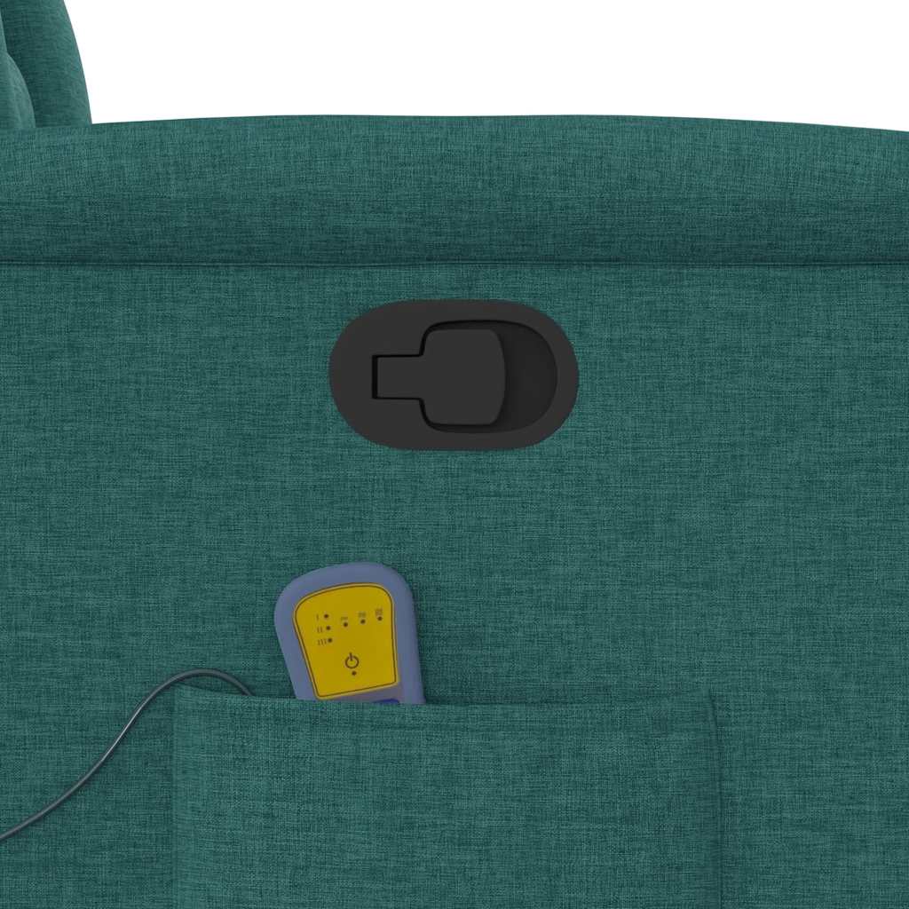 Fotoliu de masaj rabatabil, verde închis, material textil GartenMobel Dekor