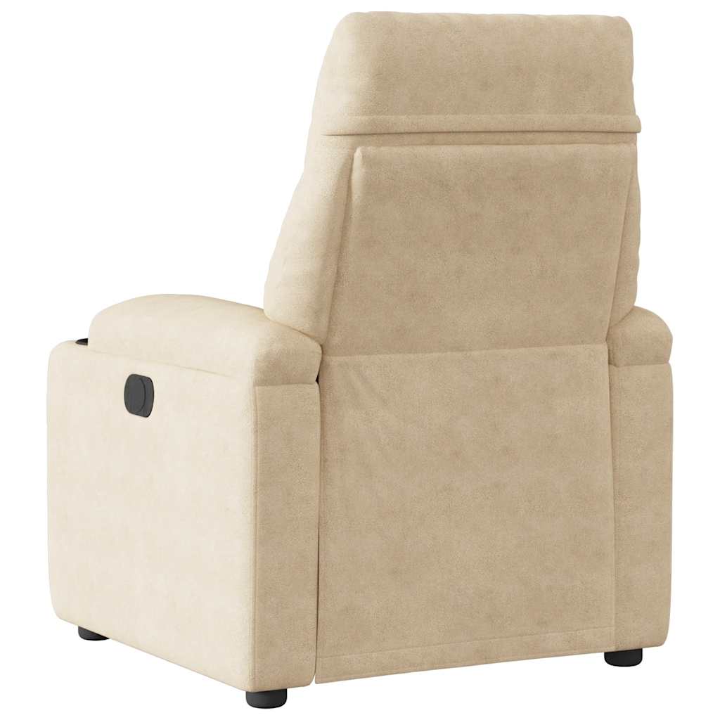 Fotoliu rabatabil, crem, microfibră GartenMobel Dekor