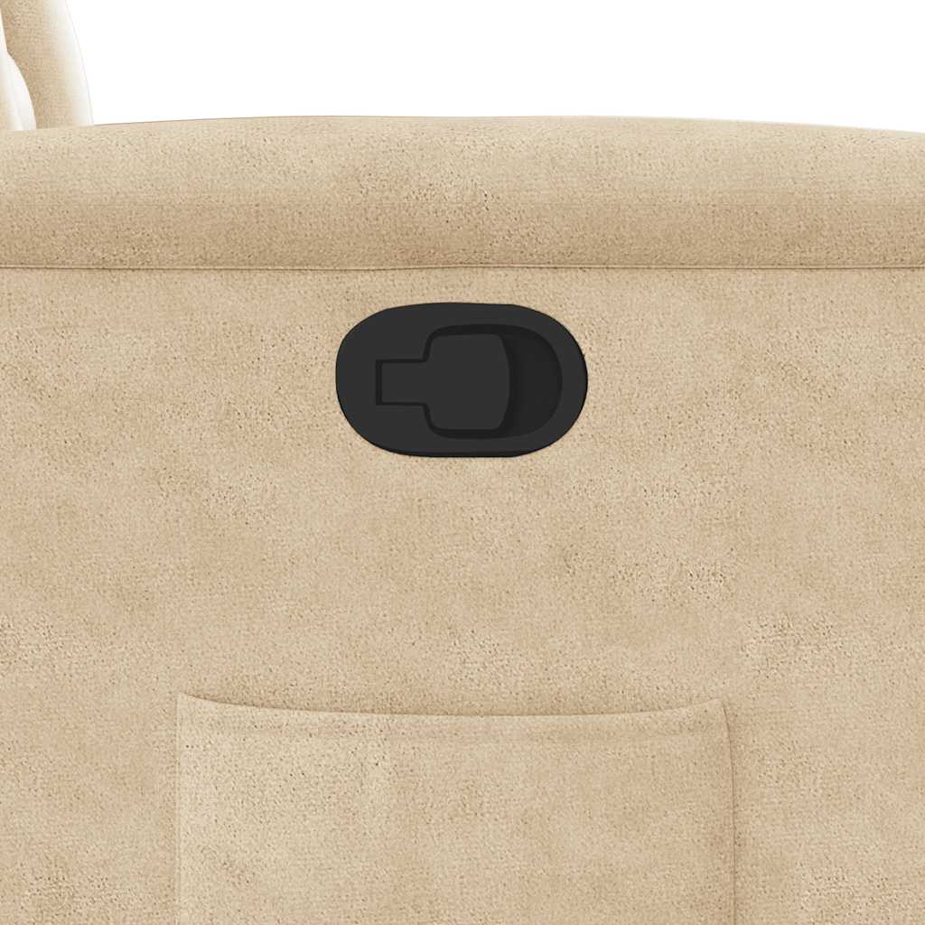 Fotoliu rabatabil, crem, microfibră GartenMobel Dekor