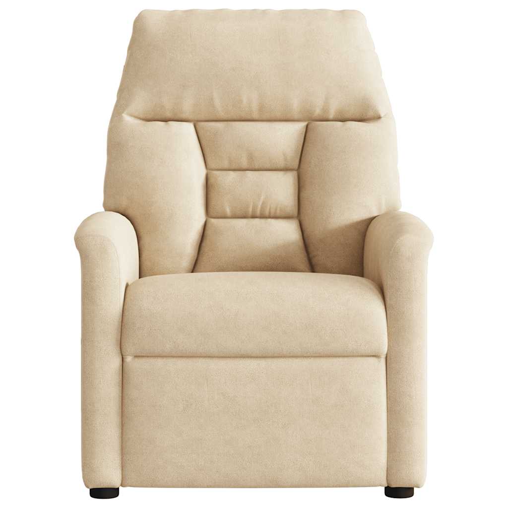 Fotoliu rabatabil, crem, microfibră GartenMobel Dekor