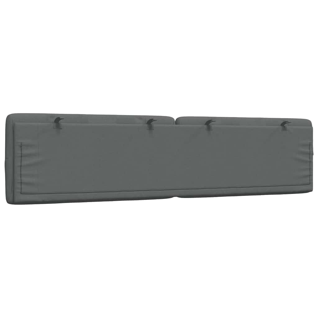 Pernă pentru tăblie de pat, gri închis, 200 cm, material textil GartenMobel Dekor