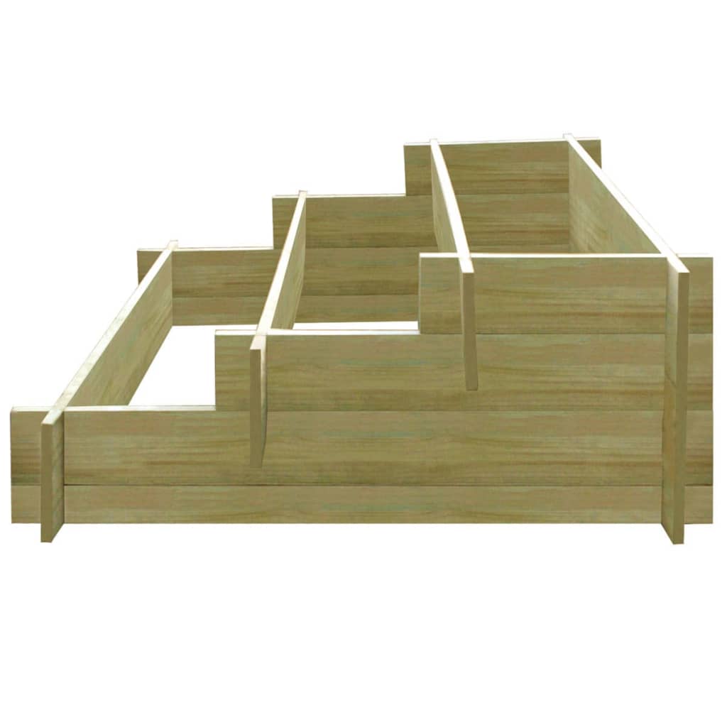 Jardinieră cu 3 niveluri, 90 x 90 x 35 cm, lemn tratat GartenMobel Dekor