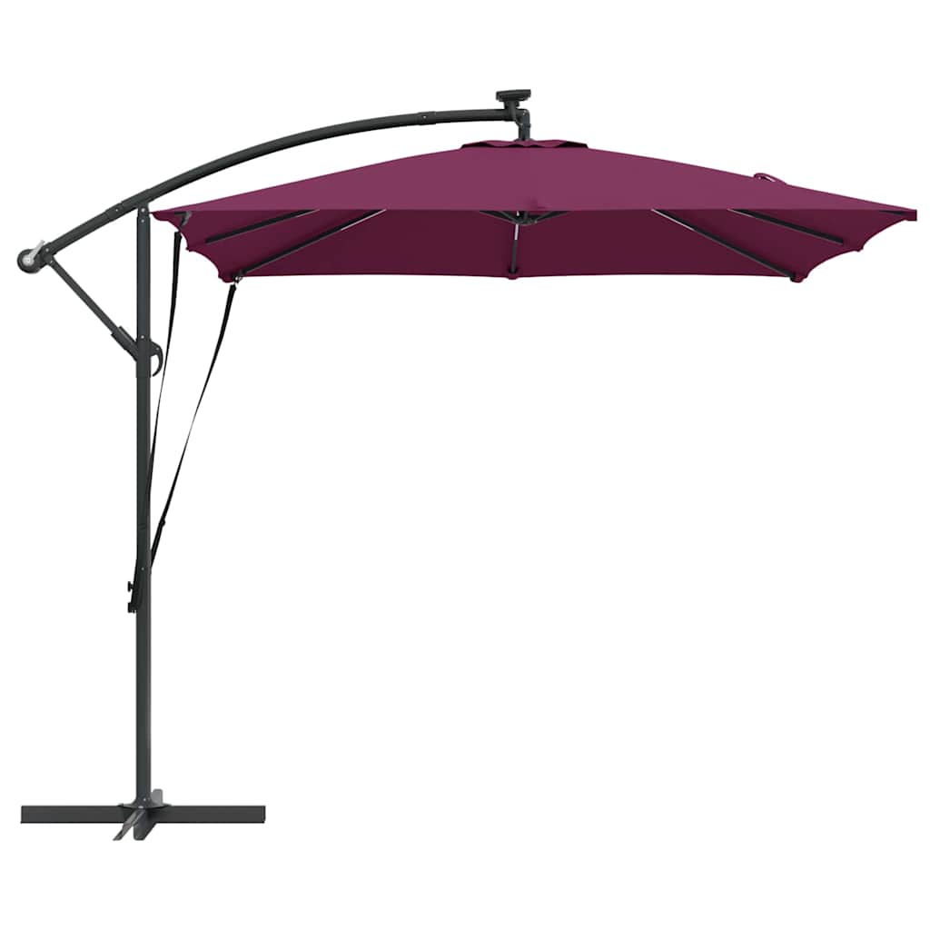 Parasol banana cu brațe Roșu bordo 249 x 249 x 250 cm GartenMobel Dekor