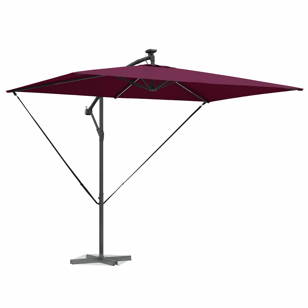 Parasol banana cu brațe Roșu bordo 294 x 200 x 254 cm GartenMobel Dekor