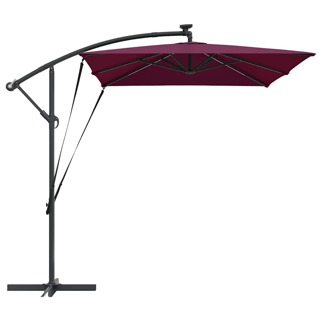 Parasol banana cu brațe Roșu bordo 294 x 200 x 254 cm GartenMobel Dekor