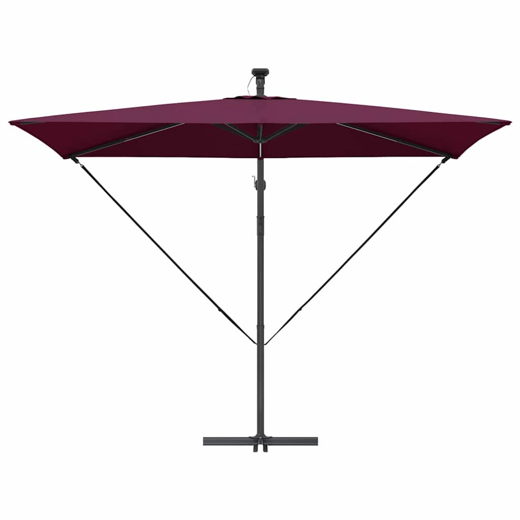 Parasol banana cu brațe Roșu bordo 294 x 200 x 254 cm GartenMobel Dekor