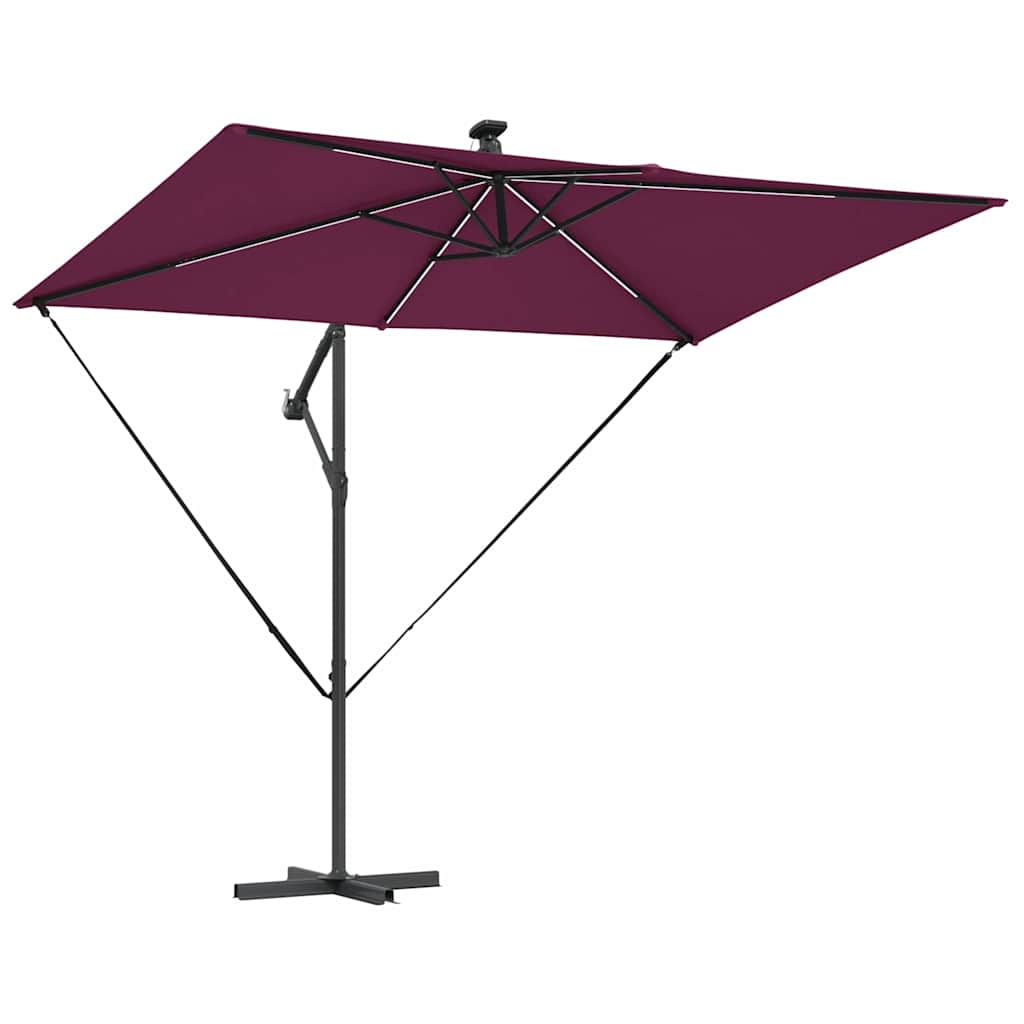 Parasol banana cu brațe Roșu bordo 294 x 200 x 254 cm GartenMobel Dekor