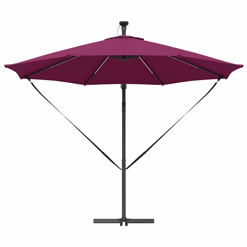 Parasol banana cu brațe Roșu bordo 294 x 294 x 248 cm GartenMobel Dekor