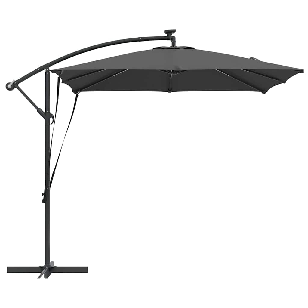 Parasol banana cu brațe cu blocare Antracit 249 x 249 x 250 cm GartenMobel Dekor