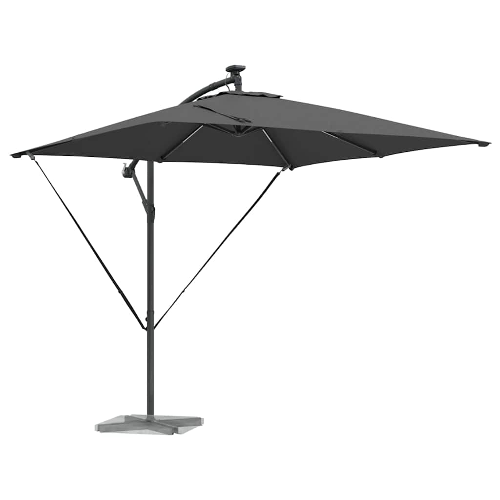 Parasol banana cu brațe cu blocare Antracit 249 x 249 x 250 cm GartenMobel Dekor