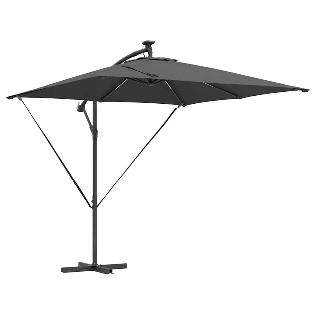 Parasol banana cu brațe cu blocare Antracit 249 x 249 x 250 cm GartenMobel Dekor