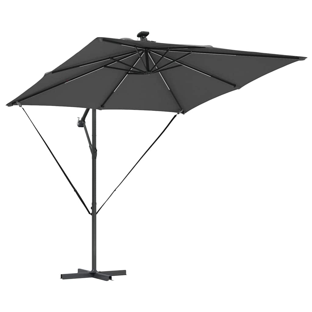 Parasol banana cu brațe cu blocare Antracit 249 x 249 x 250 cm GartenMobel Dekor