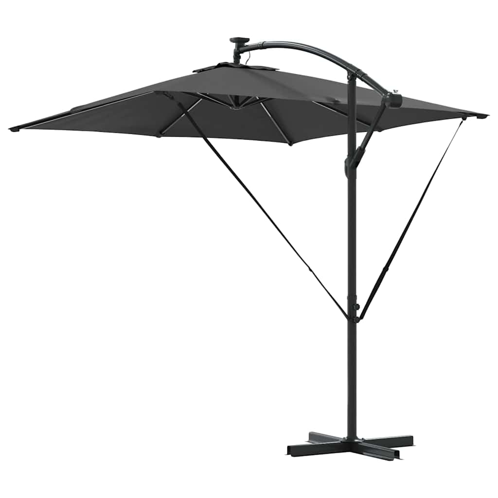 Parasol banana cu brațe cu blocare Antracit 249 x 249 x 250 cm GartenMobel Dekor