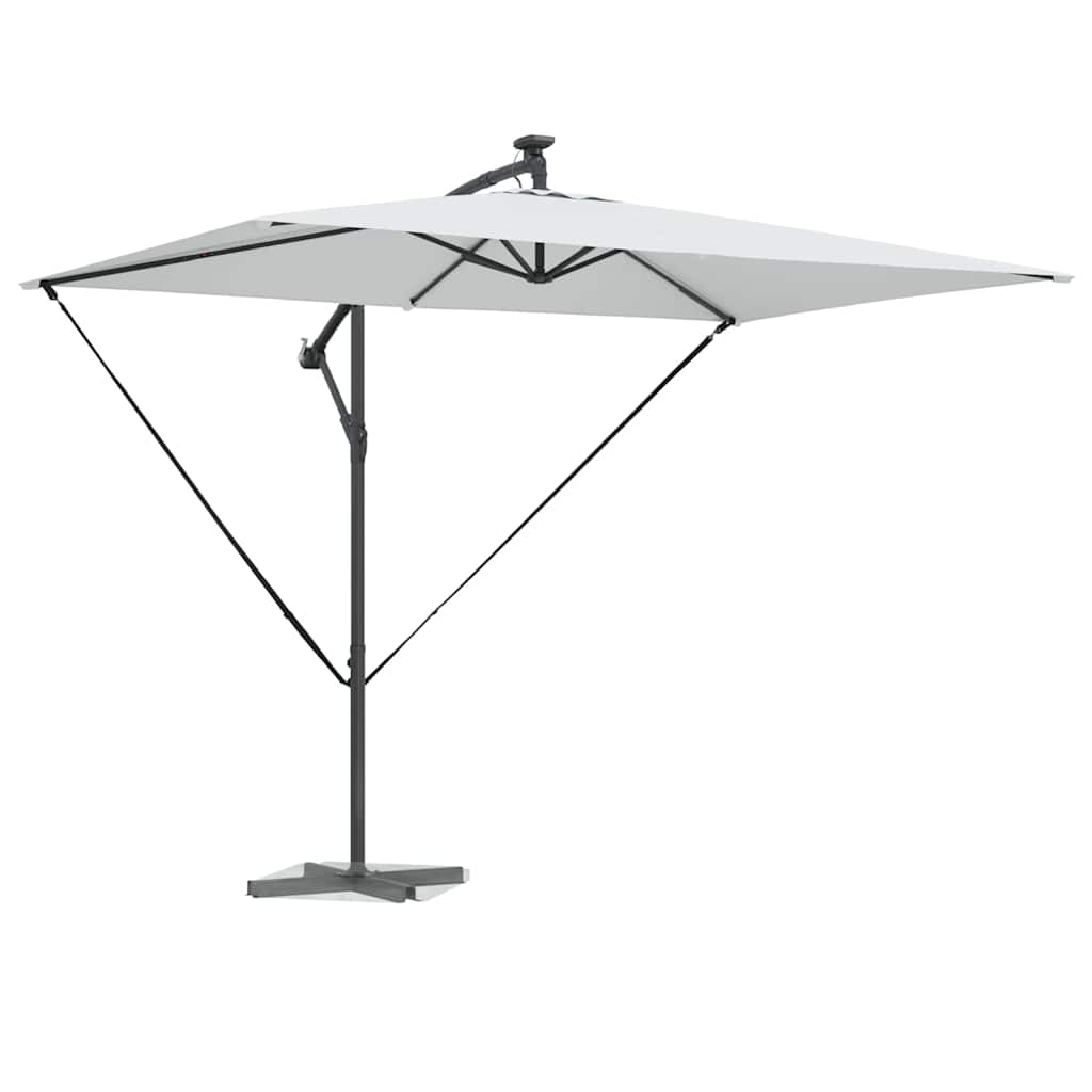 Parasol banana cu brațe cu blocare Nisipiu 294 x 200 x 254 cm GartenMobel Dekor