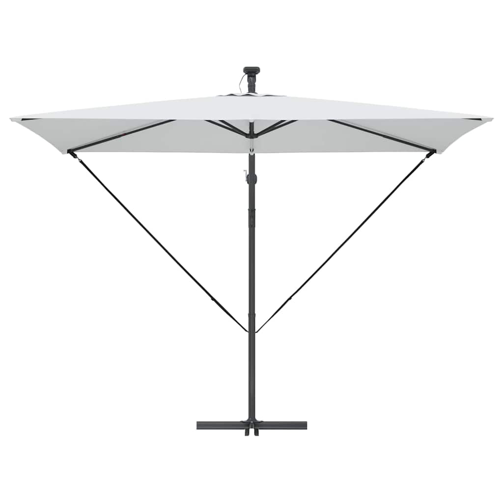 Parasol banana cu brațe cu blocare Nisipiu 294 x 200 x 254 cm GartenMobel Dekor