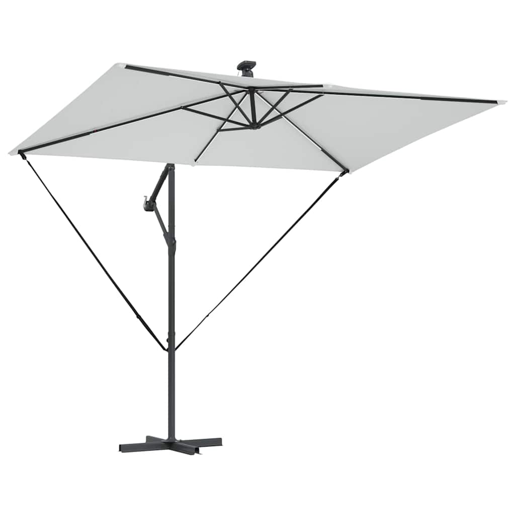Parasol banana cu brațe cu blocare Nisipiu 294 x 200 x 254 cm GartenMobel Dekor