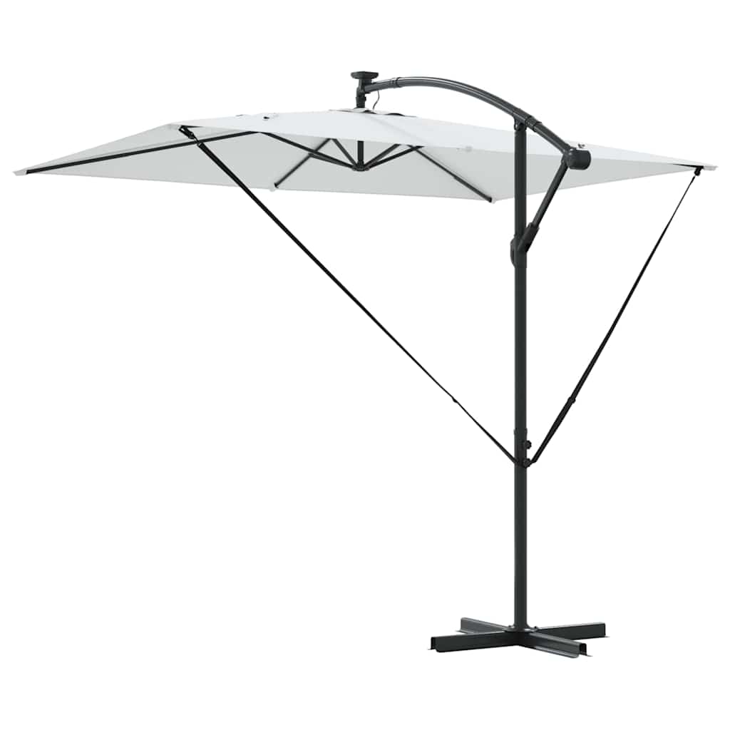 Parasol banana cu brațe cu blocare Nisipiu 294 x 200 x 254 cm GartenMobel Dekor