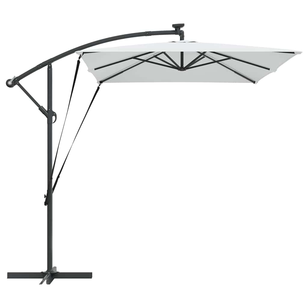 Parasol banana cu brațe cu blocare Nisipiu 294 x 200 x 254 cm GartenMobel Dekor