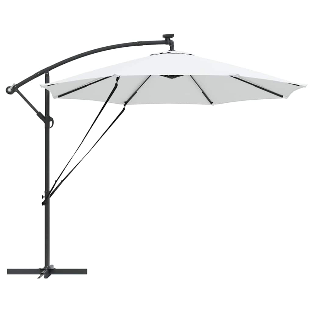 Parasol banana cu brațe cu blocare Nisipiu 294 x 294 x 248 cm GartenMobel Dekor