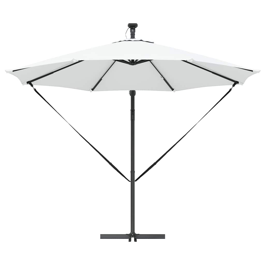 Parasol banana cu brațe cu blocare Nisipiu 294 x 294 x 248 cm GartenMobel Dekor