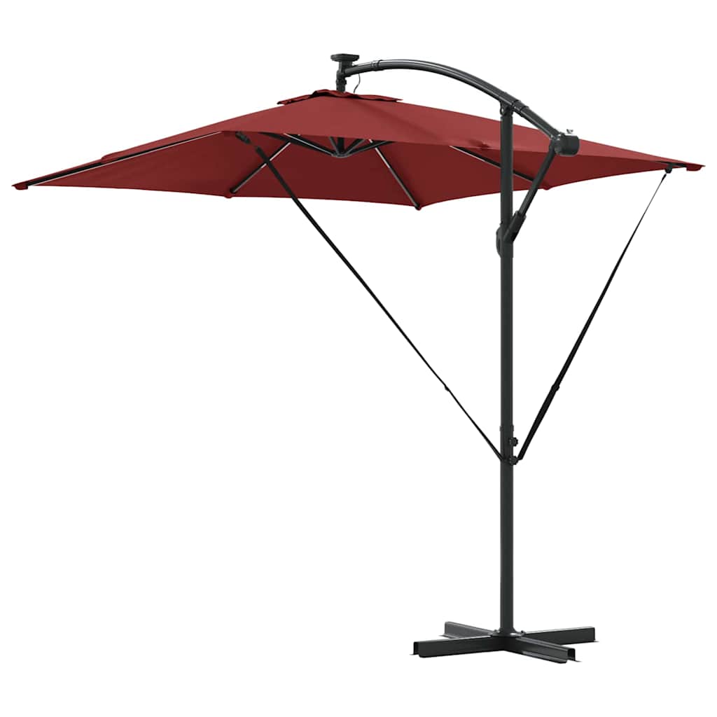 Parasol banana cu brațe cu blocare Terracota 249 x 249 x 250 cm GartenMobel Dekor