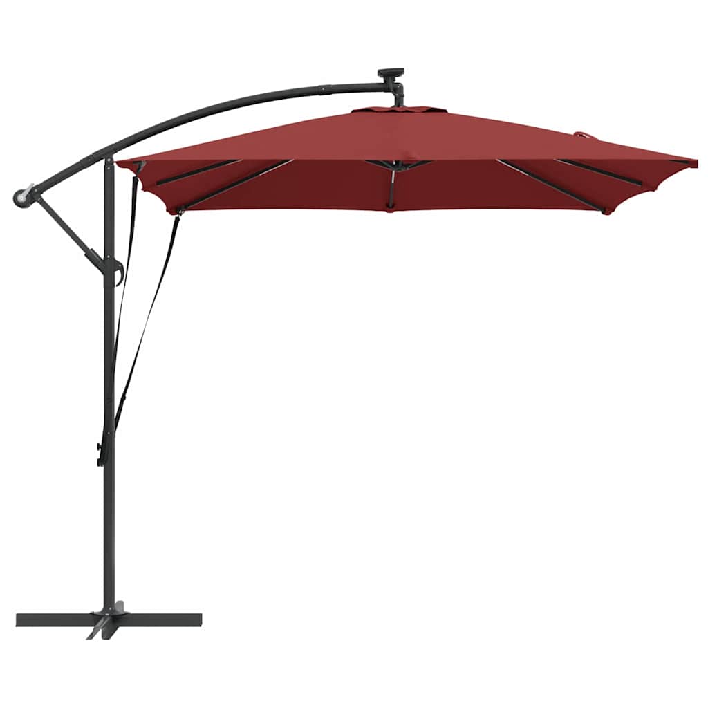 Parasol banana cu brațe cu blocare Terracota 249 x 249 x 250 cm GartenMobel Dekor