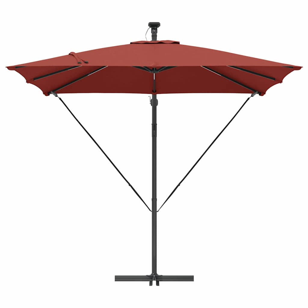Parasol banana cu brațe cu blocare Terracota 249 x 249 x 250 cm GartenMobel Dekor