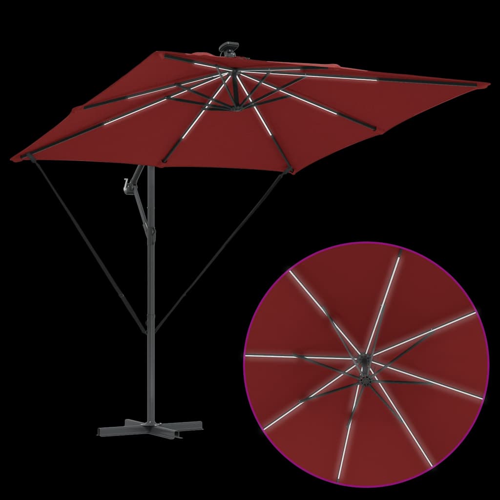 Parasol banana cu brațe cu blocare Terracota 249 x 249 x 250 cm GartenMobel Dekor