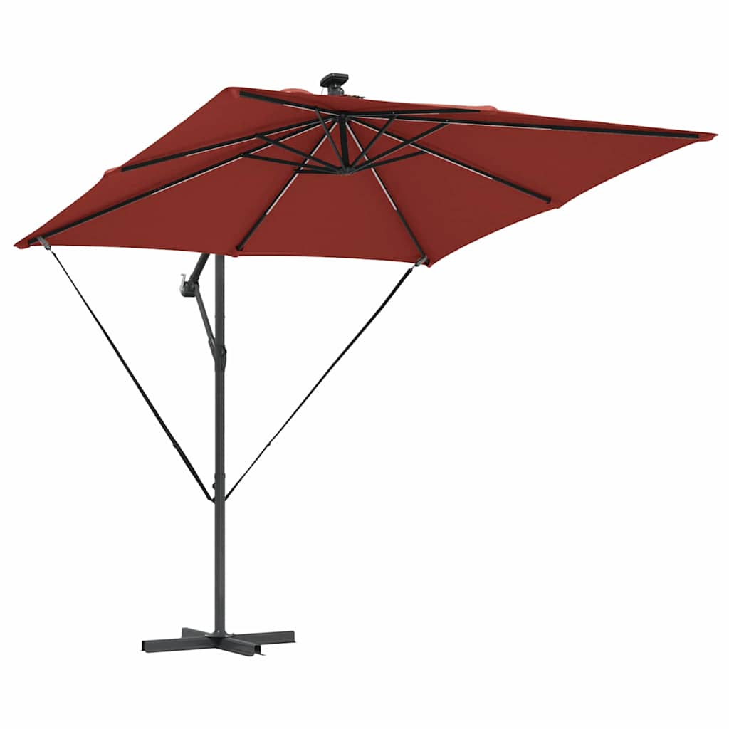 Parasol banana cu brațe cu blocare Terracota 249 x 249 x 250 cm GartenMobel Dekor