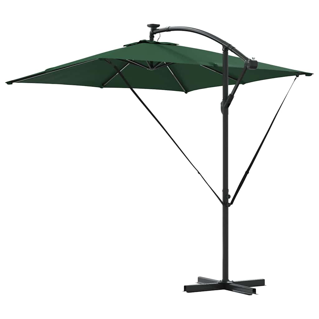 Parasol banana cu brațe cu blocare Verde 249 x 249 x 250 cm GartenMobel Dekor