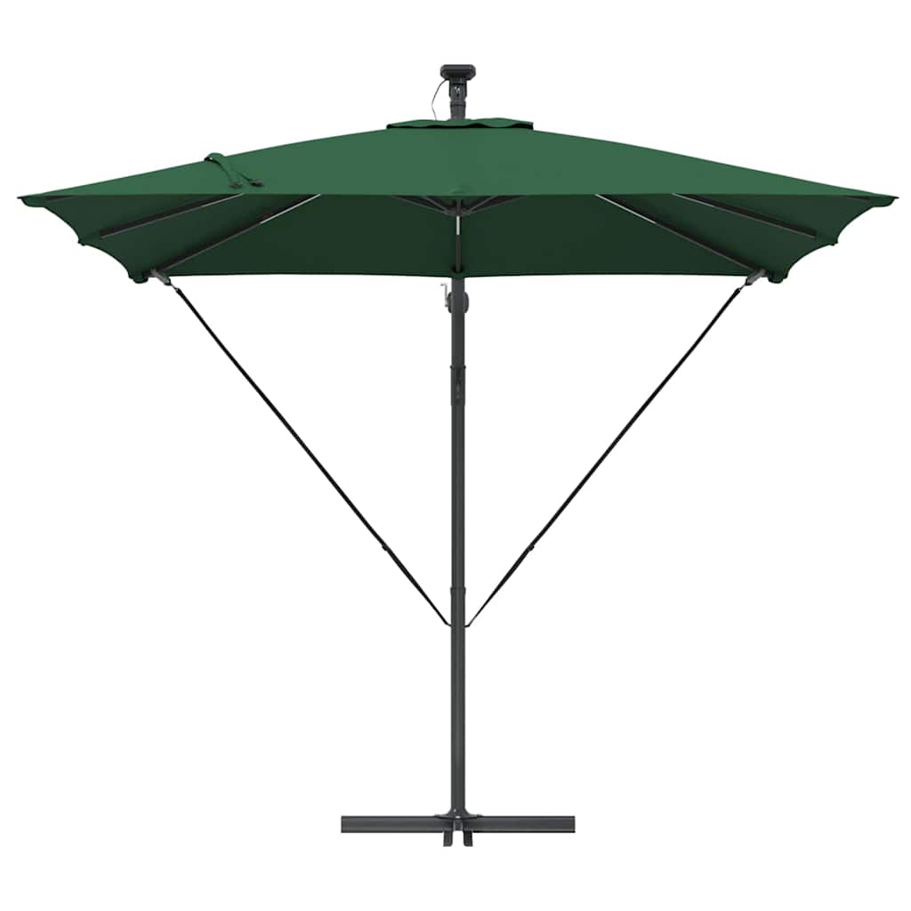 Parasol banana cu brațe cu blocare Verde 249 x 249 x 250 cm GartenMobel Dekor