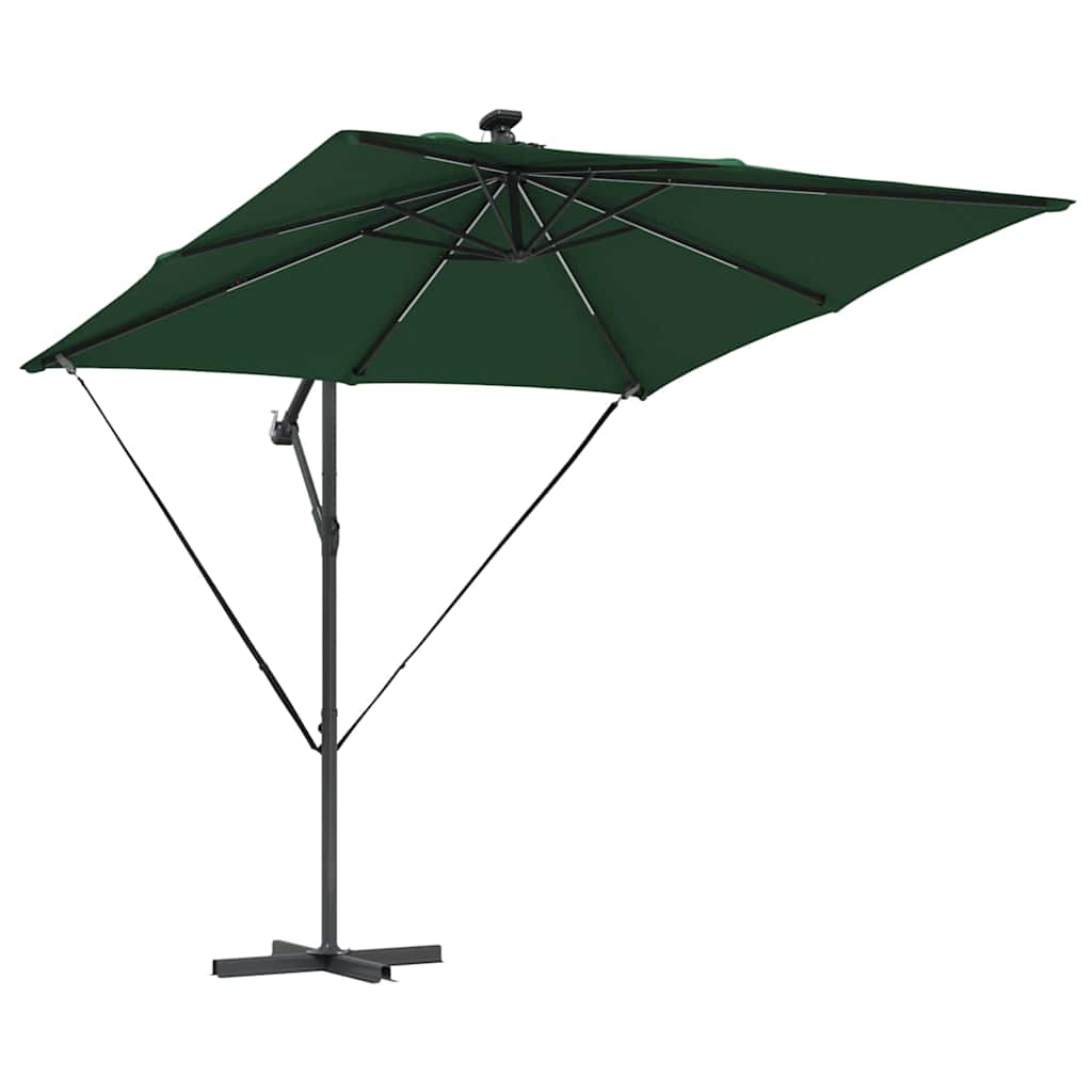 Parasol banana cu brațe cu blocare Verde 249 x 249 x 250 cm GartenMobel Dekor