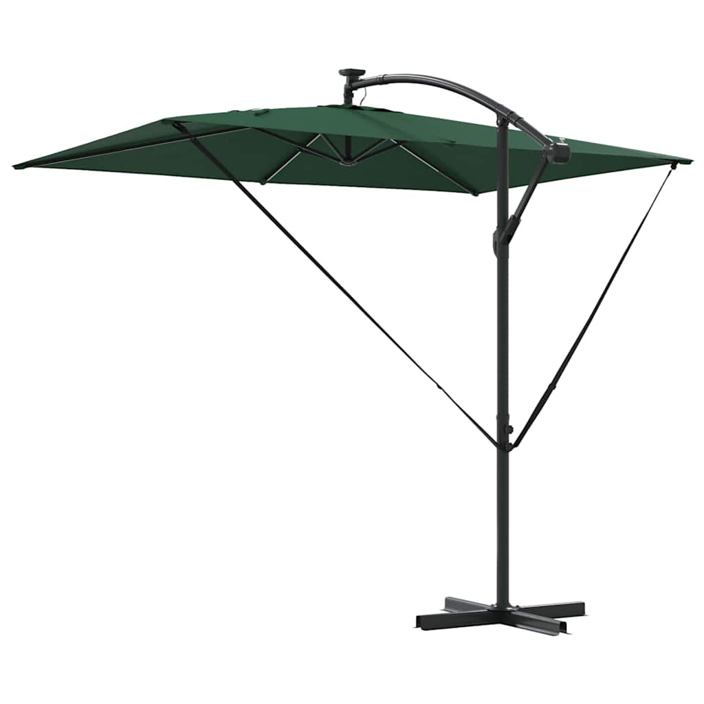 Parasol banana cu brațe cu blocare Verde 294 x 200 x 254 cm GartenMobel Dekor