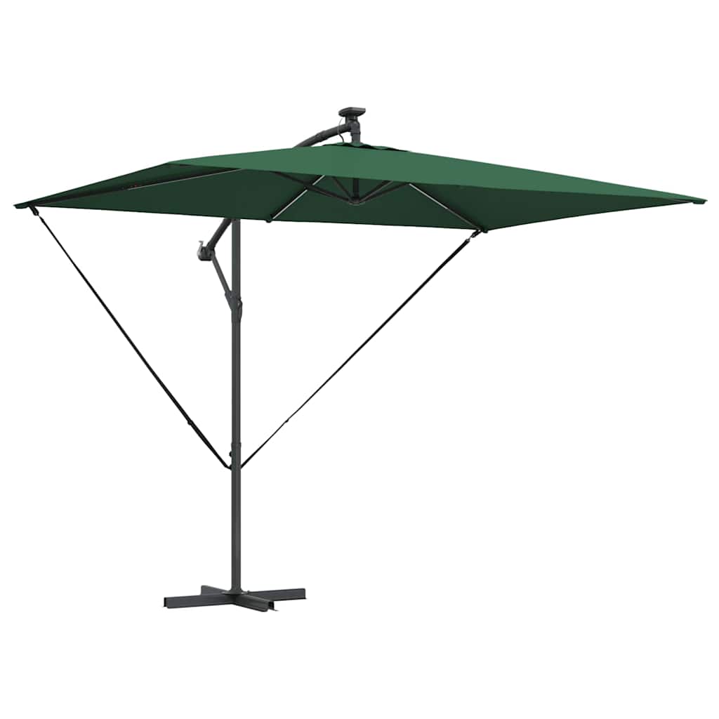 Parasol banana cu brațe cu blocare Verde 294 x 200 x 254 cm GartenMobel Dekor