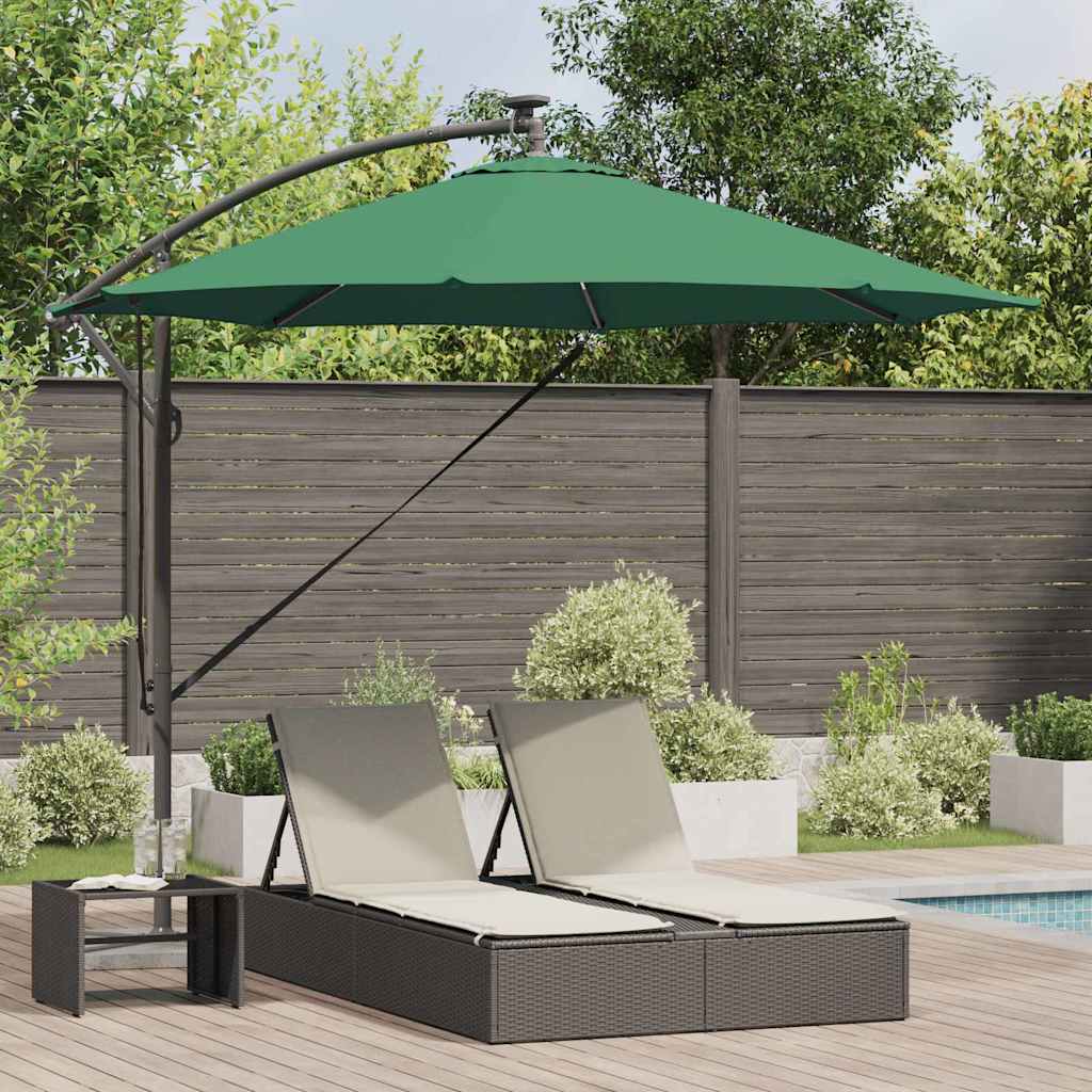Parasol banana cu brațe cu blocare Verde 294 x 294 x 248 cm GartenMobel Dekor