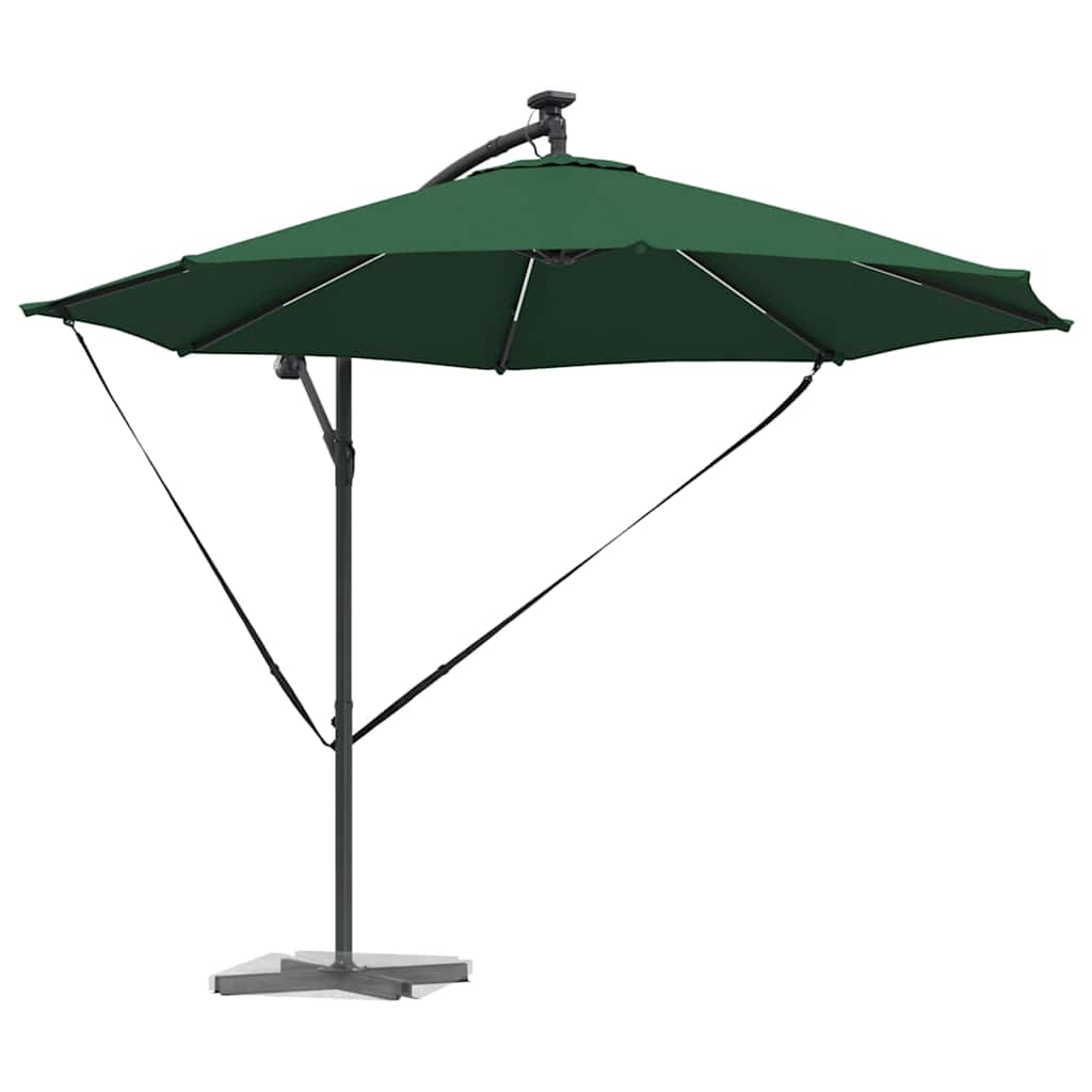 Parasol banana cu brațe cu blocare Verde 294 x 294 x 248 cm GartenMobel Dekor